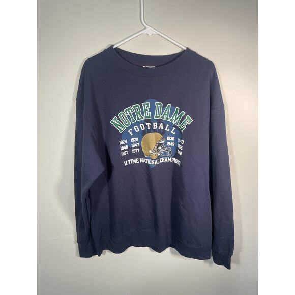 Notre Dame Football Hooded 11 Time National Champions Sweatshirt XL - Picture 1 of 6
